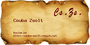 Csuba Zsolt névjegykártya